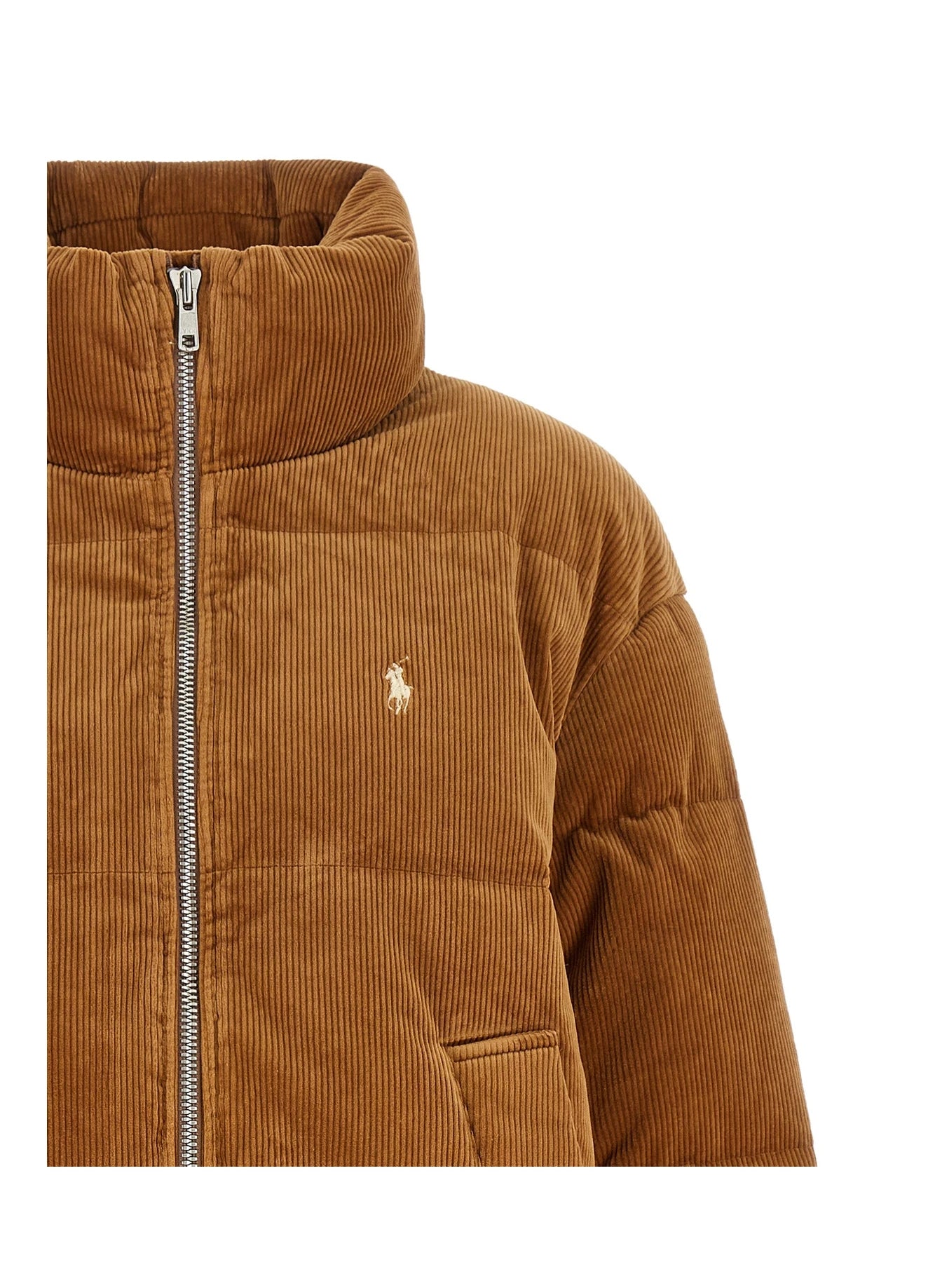 Polo Ralph Lauren Puffer Jacket in brown, Cotton — view 3