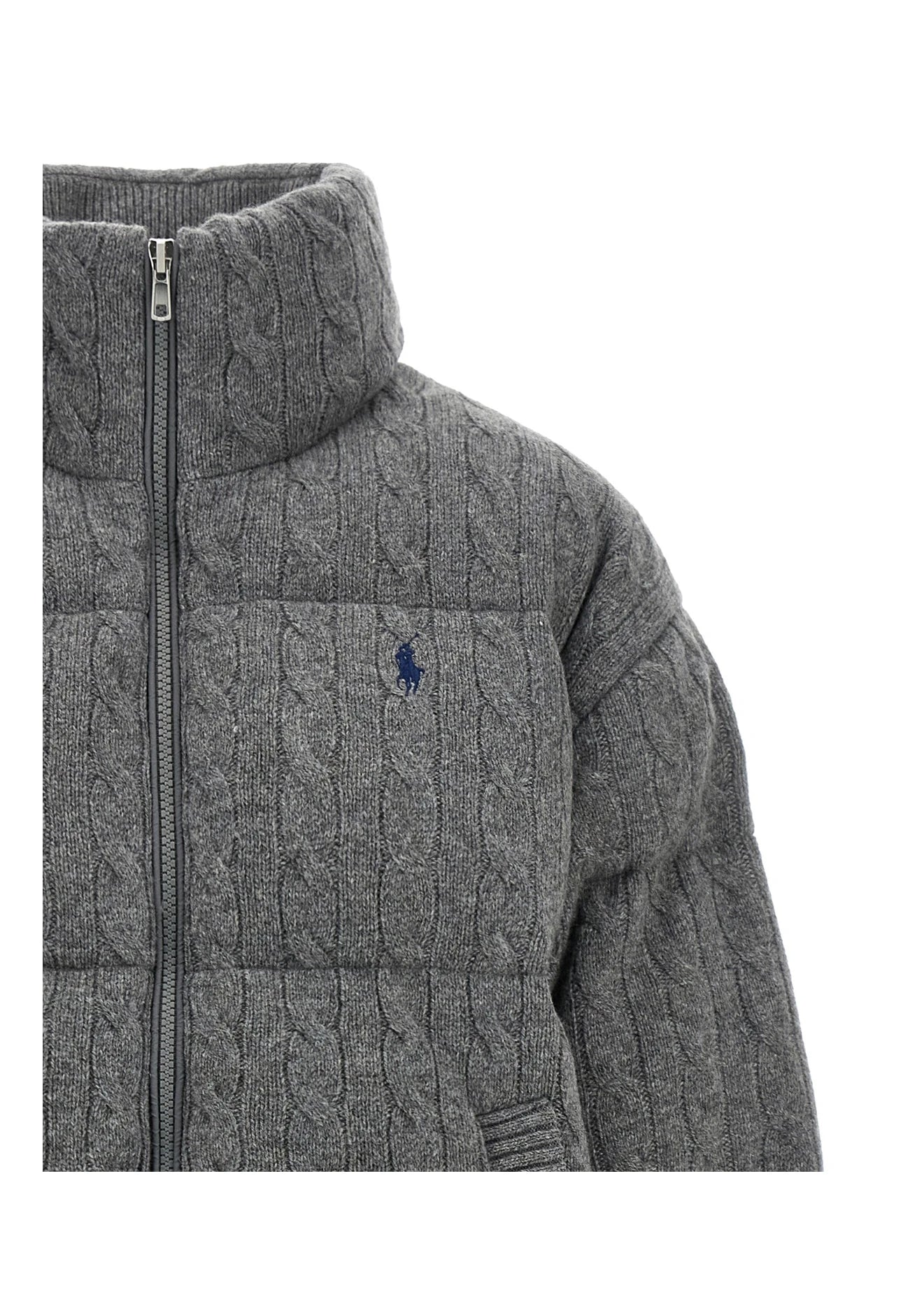 Polo Ralph Lauren Puffer Jacket in gray, Wool — view 3