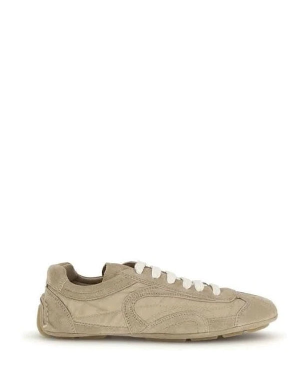 Prada Beige Lamb Ovis Aries Athletic Sneakers