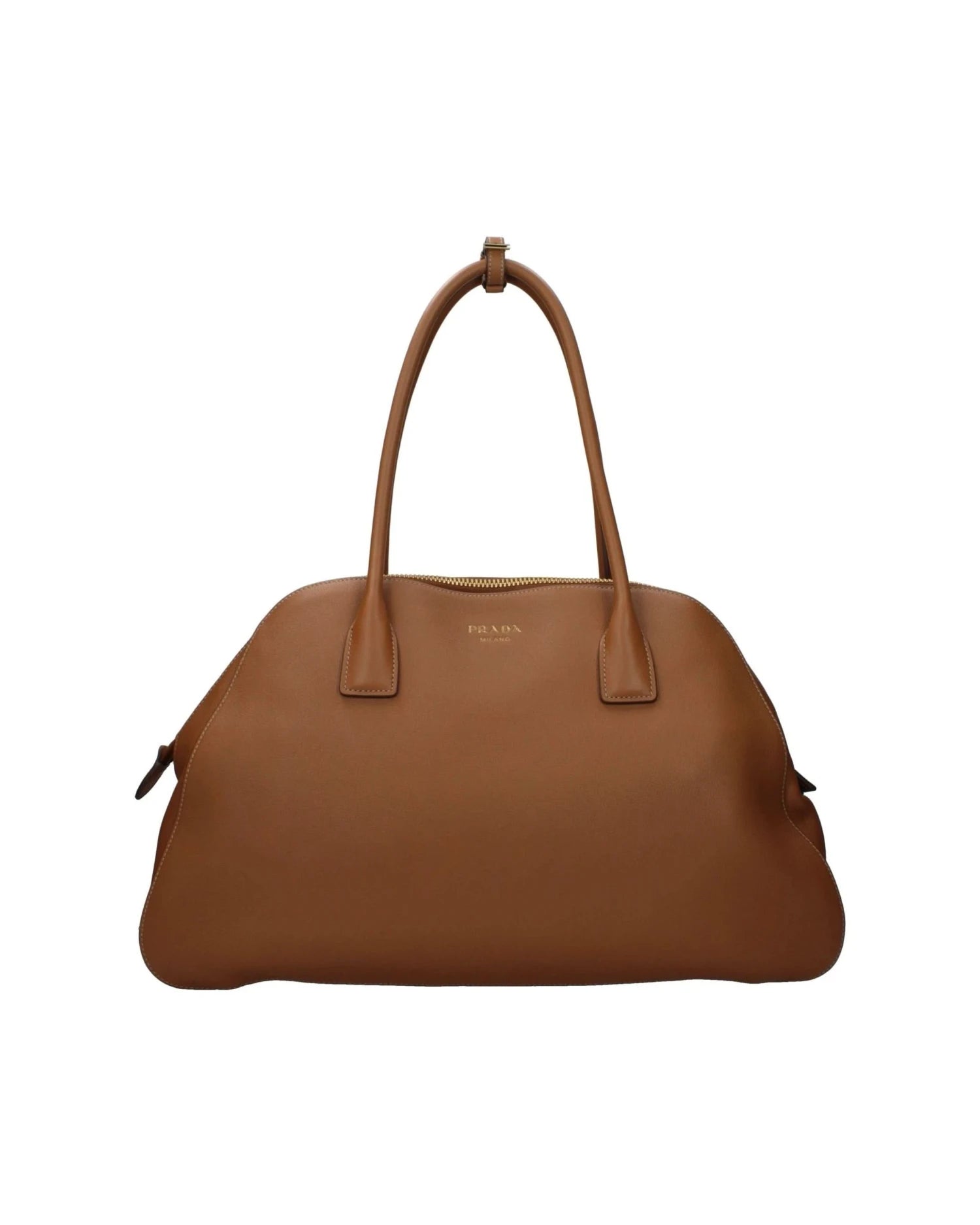 Prada Brown Leather Shoulder Bag 