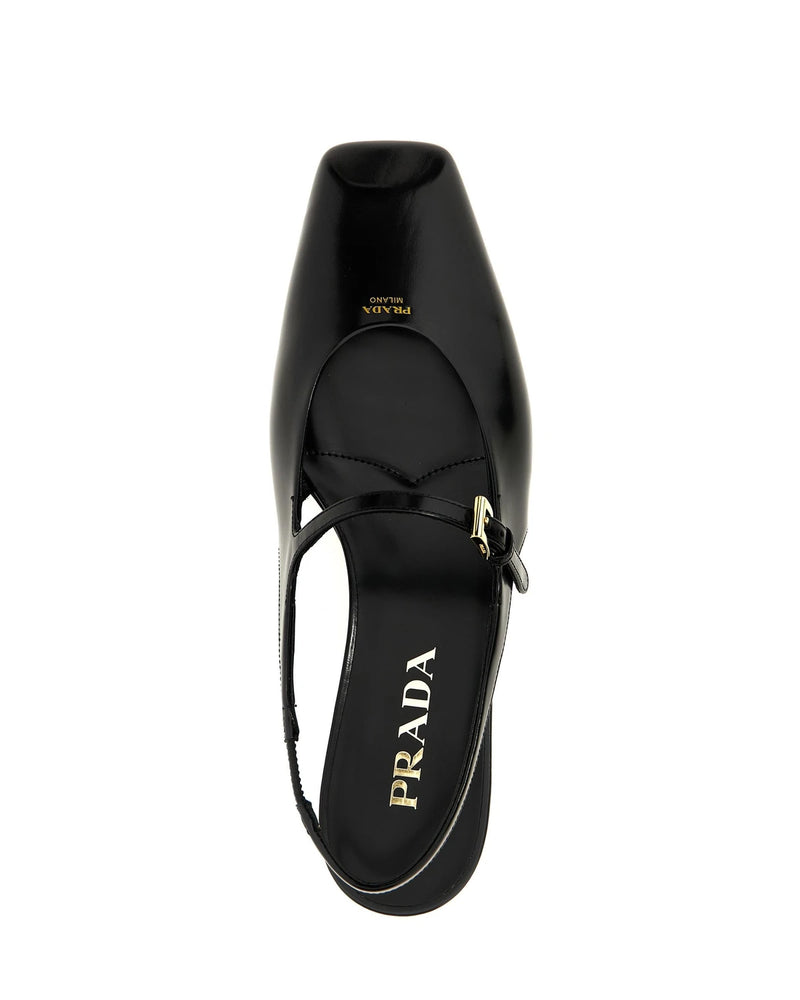 Prada Ballet Flats in black, Calfskin Leather — view 4