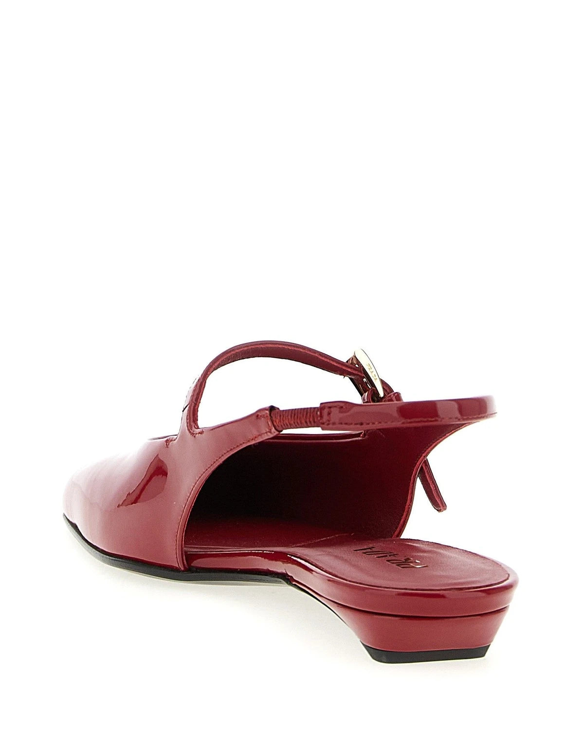 Prada Ballet Flats in red, Calfskin Leather — view 3
