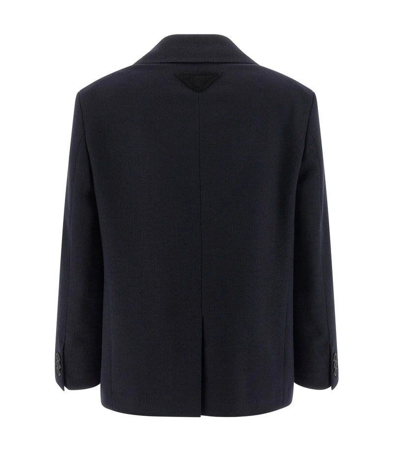 Prada Blazer in navy, Virgin Wool — view 2