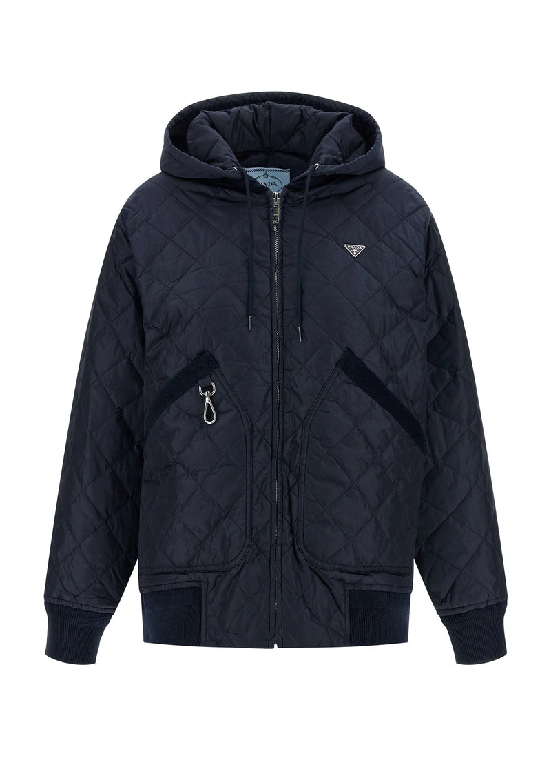 Prada Bomber Jacket in blue, Recycled Polyamide