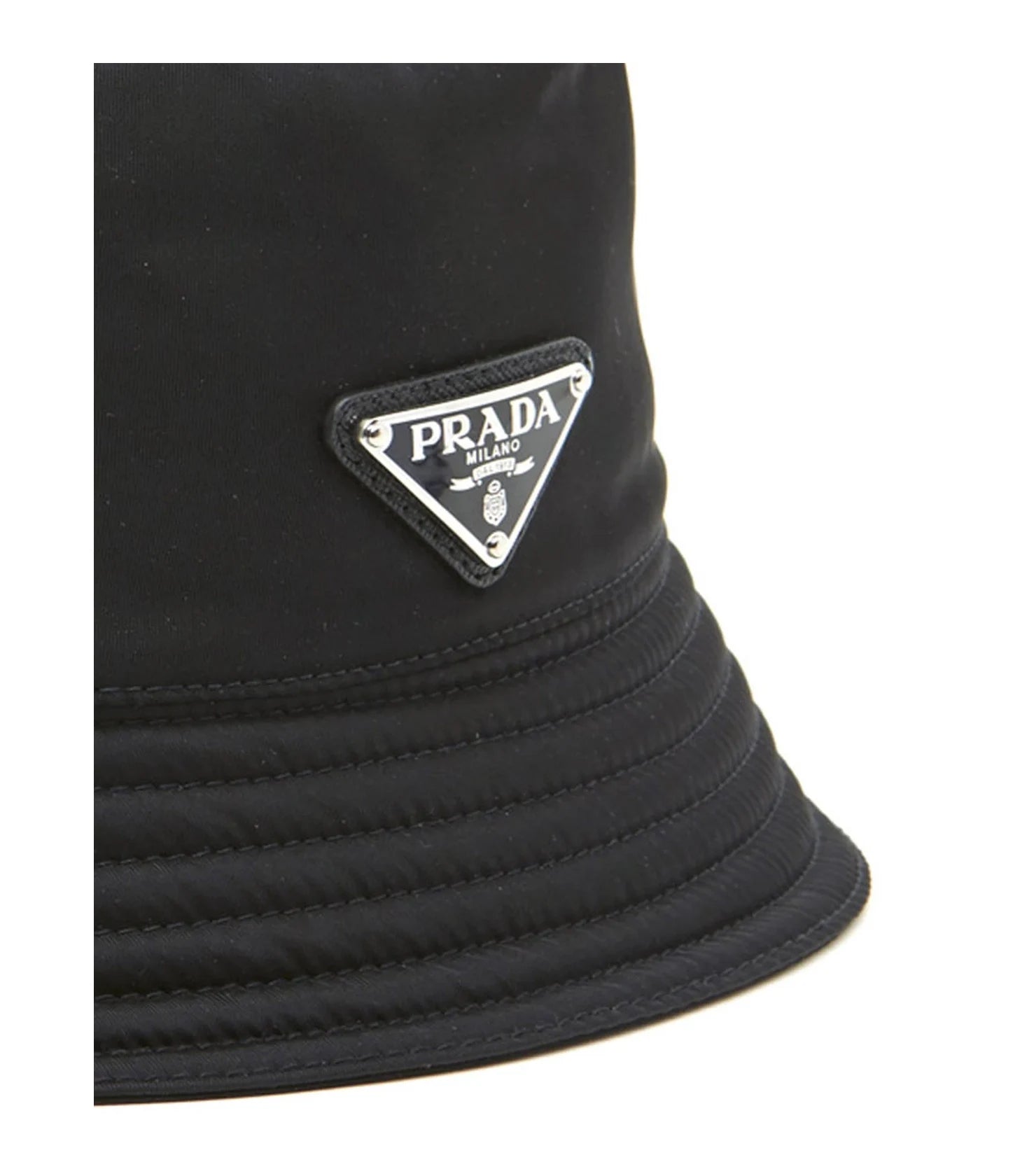 Prada Bucket Hat in black, Nylon — view 3