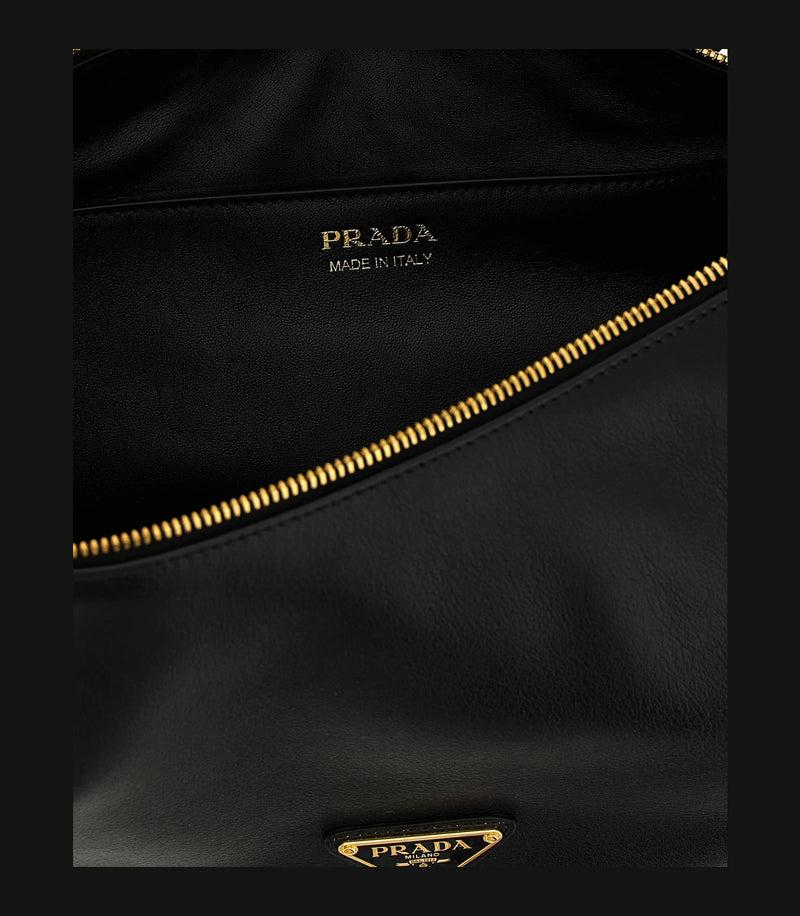 Prada Hobo Bag in black, Calfskin Leather — view 4