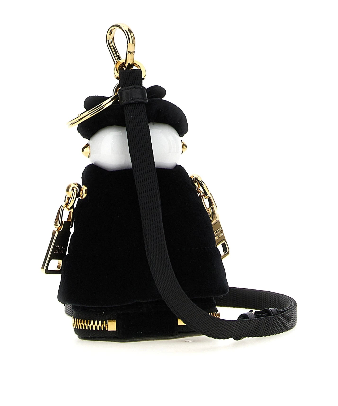 Prada Keychain in black, Steel — view 2