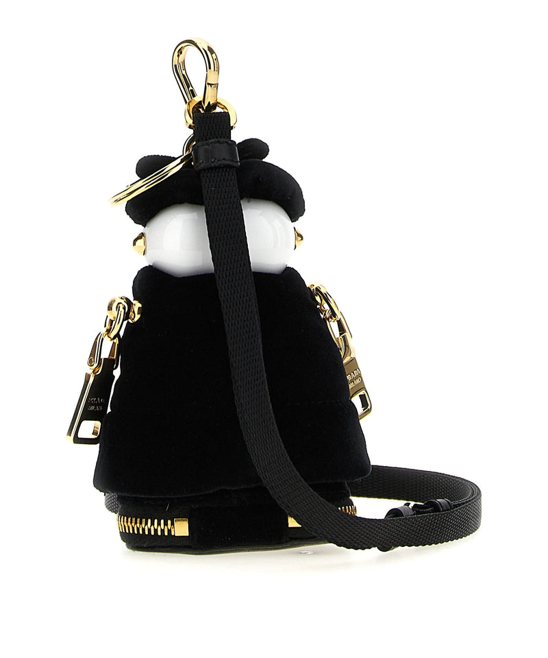 Prada Keychain in black, Steel — view 2