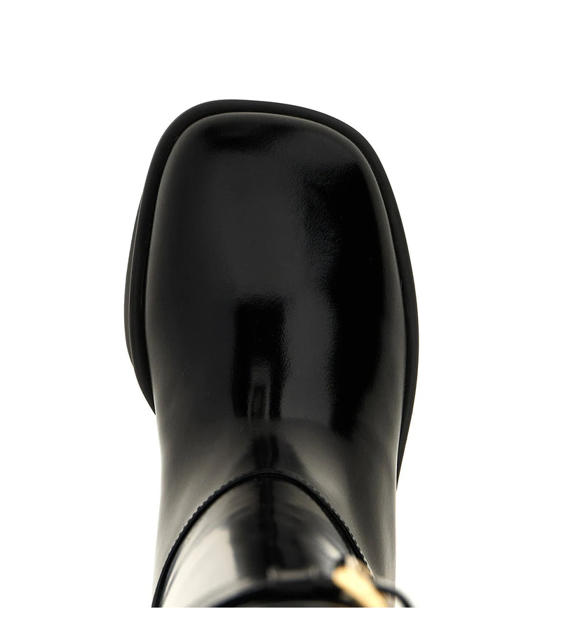 Prada Knee High Boots in black, Calfskin Leather — view 4