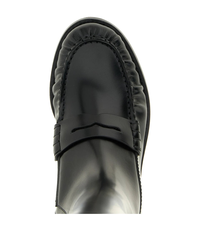 Prada Knee High Boots in black, Calfskin Leather — view 4