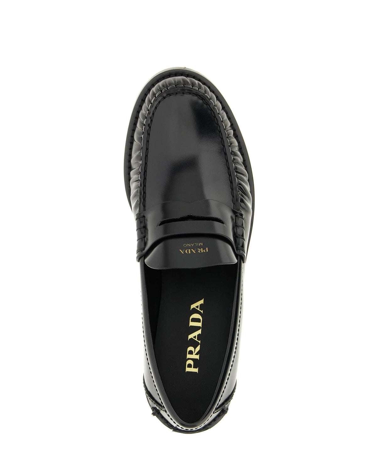 Prada Loafers in black, Calfskin Leather — view 4