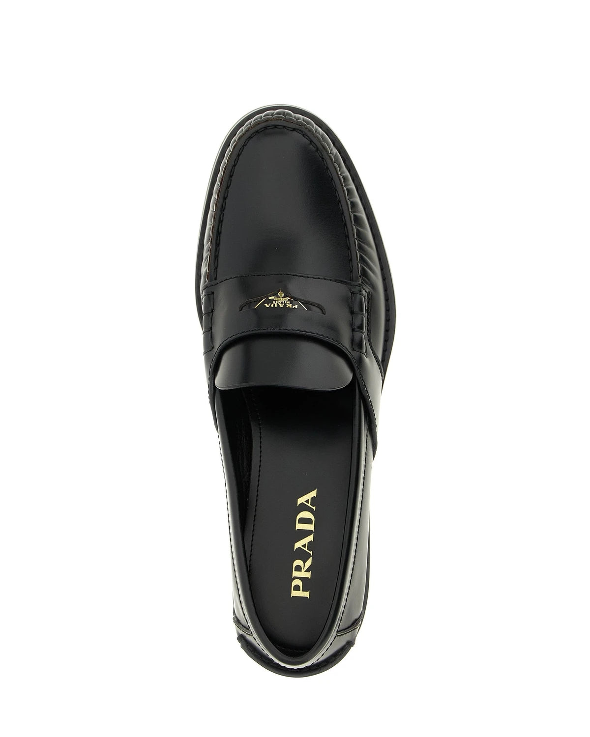 Prada Loafers in black, Calfskin Leather — view 4