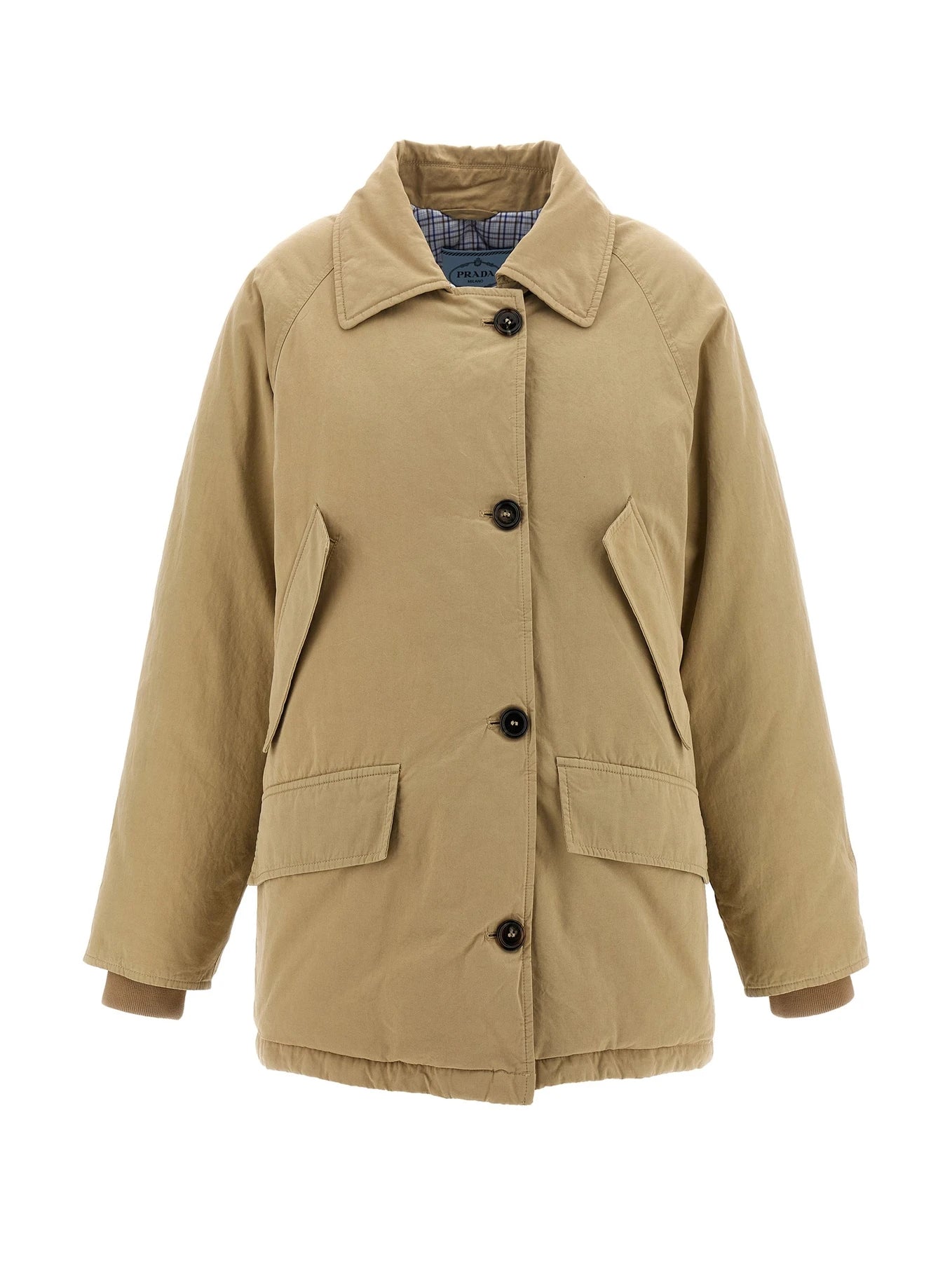 Prada Overcoat in beige, Cotton — view 2