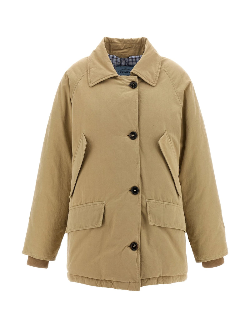 Prada Overcoat in beige, Cotton — view 2
