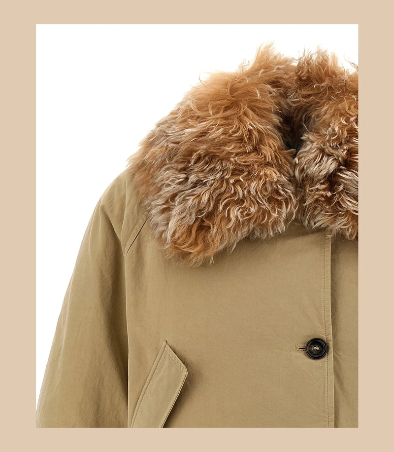 Prada Overcoat in beige, Cotton — view 4