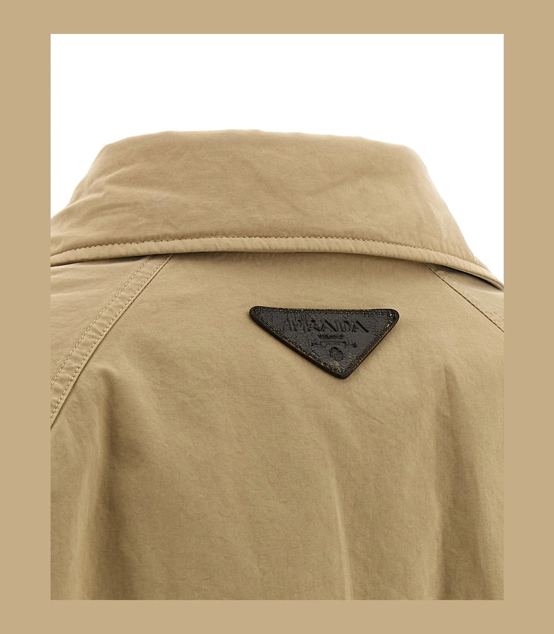 Prada Overcoat in beige, Cotton — view 5