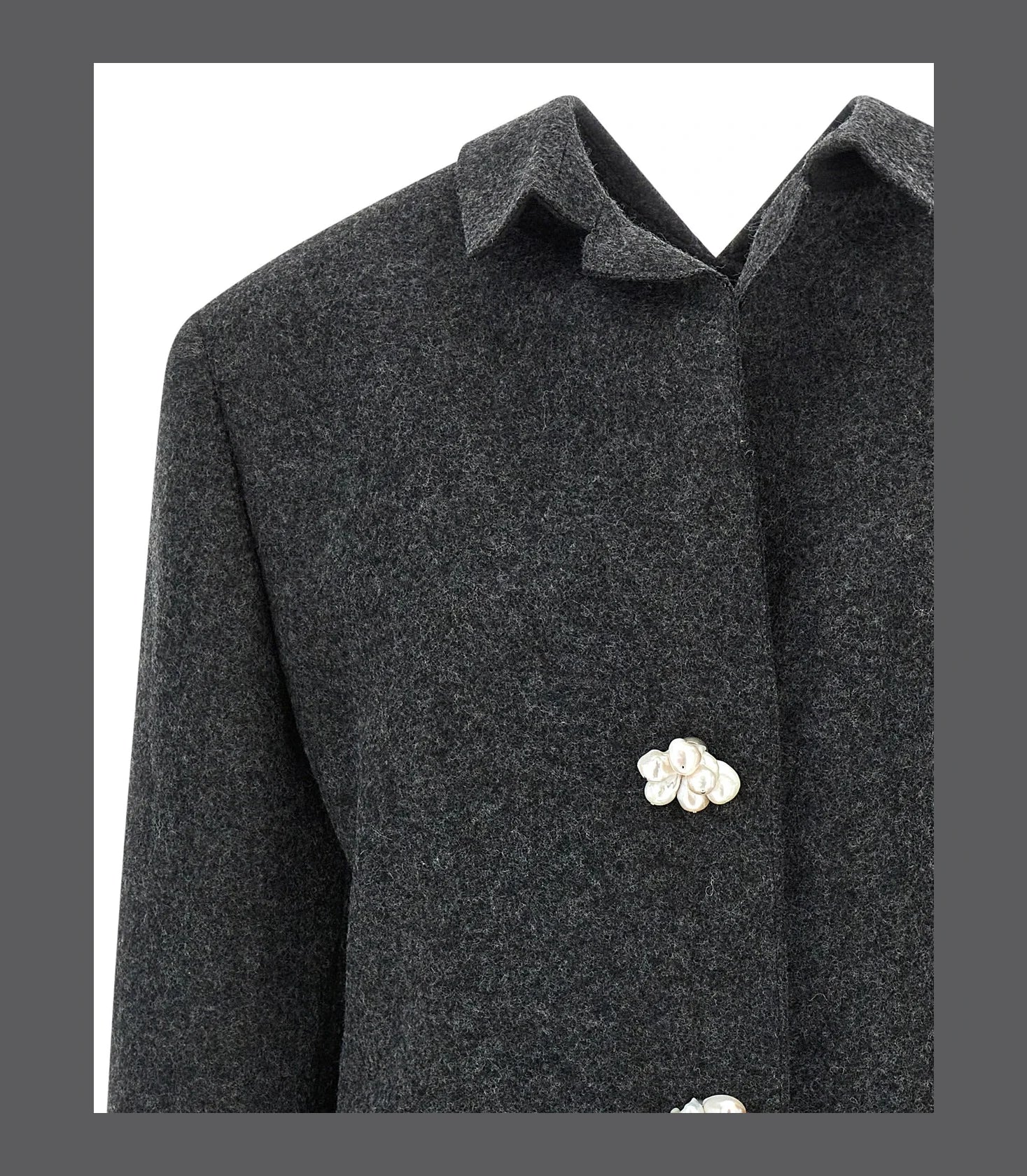 Prada Overcoat in gray, Virgin Wool — view 3