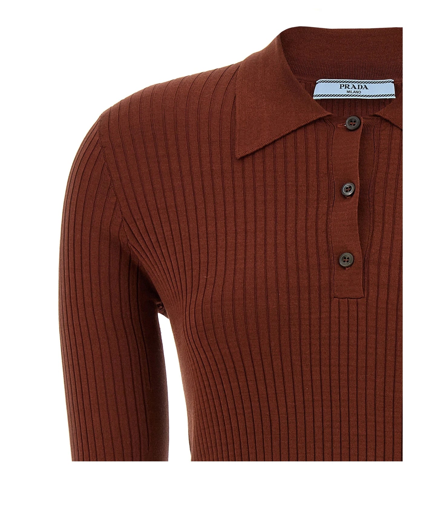 Prada Polo in brown, Cotton — view 3