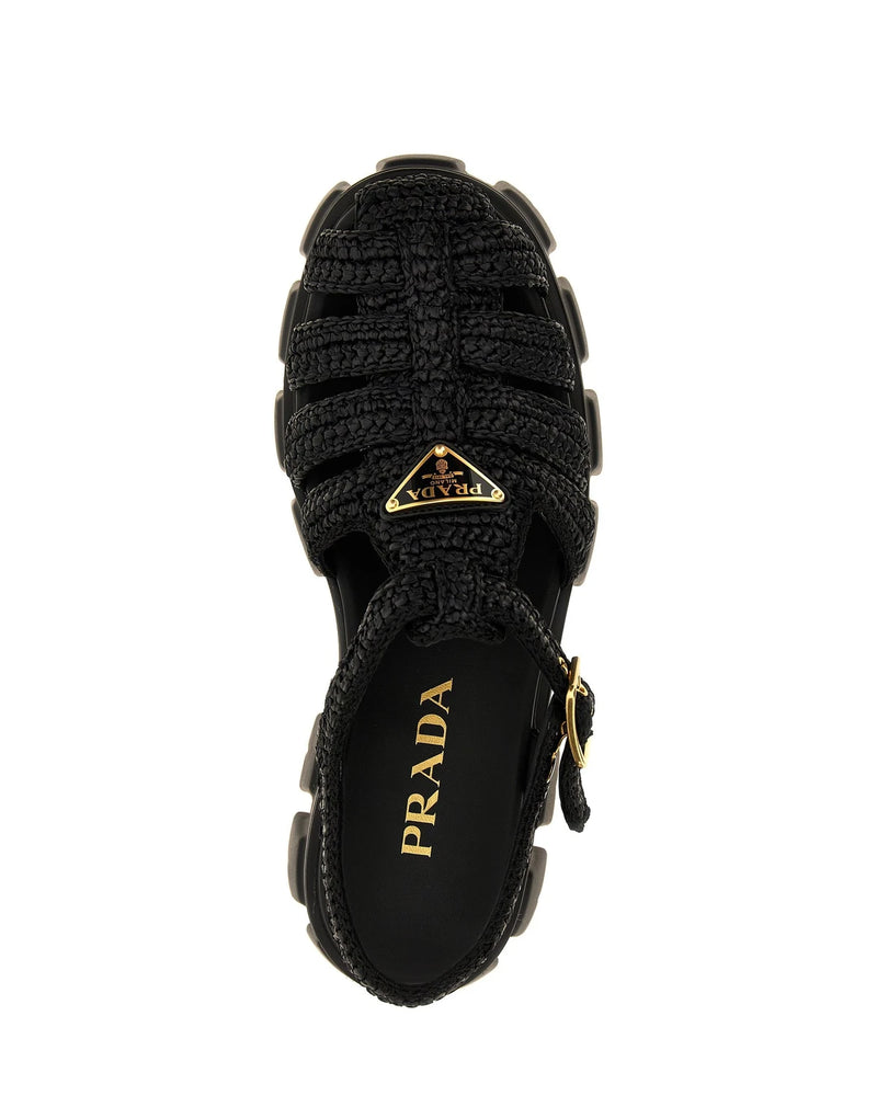 Prada Sandals in black, Viscose — view 4
