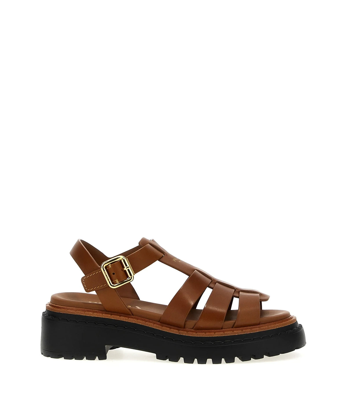 Prada Sandals in brown, Calfskin Leather