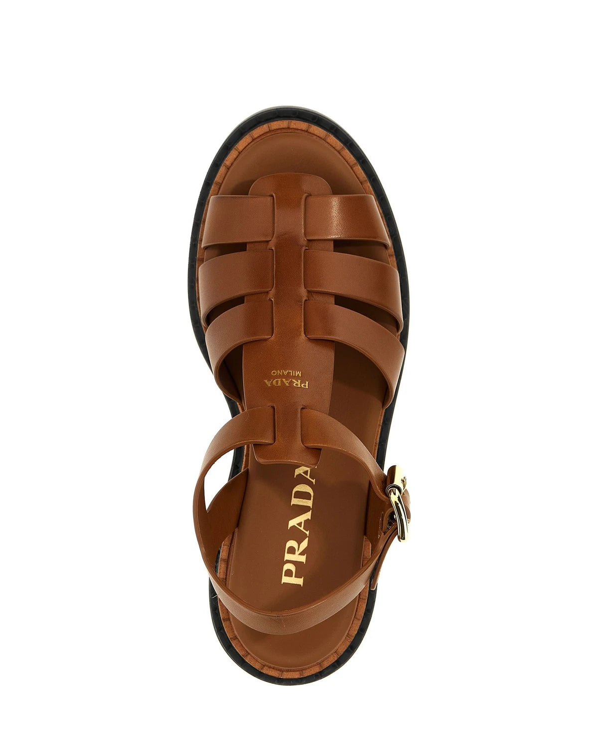 Prada Sandals in brown, Calfskin Leather — view 4