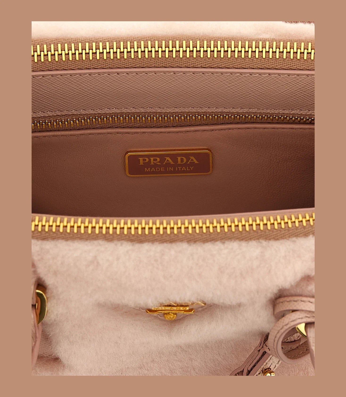 Prada Satchel Bag in pink, Lamb Leather — view 4