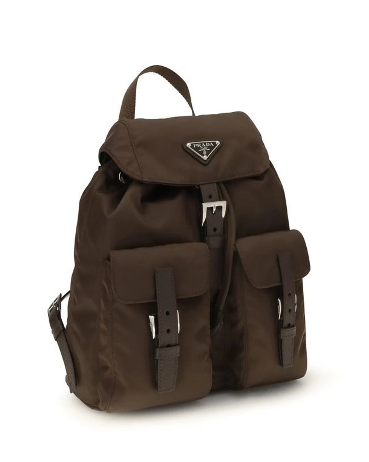 Prada School Backpack in brown, Nylon — view 2