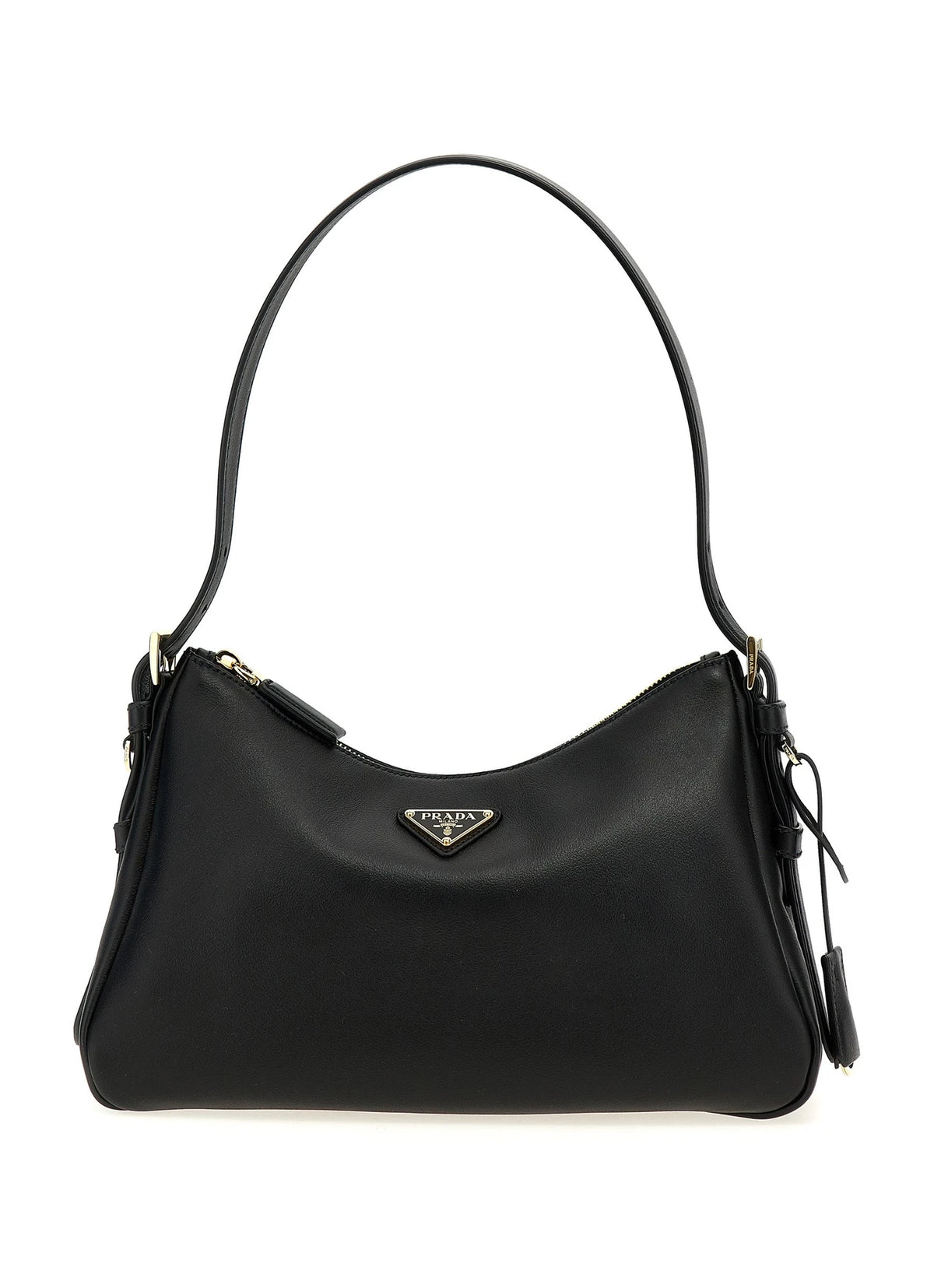 Prada Shoulder Bag in black, Calfskin Leather