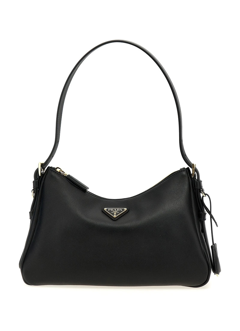 Prada Shoulder Bag in black, Calfskin Leather