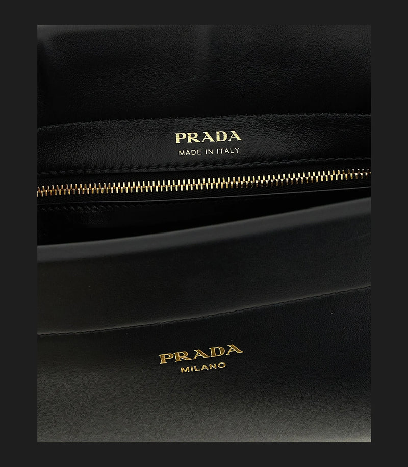 Prada Shoulder Bag in black, Calfskin Leather — view 4