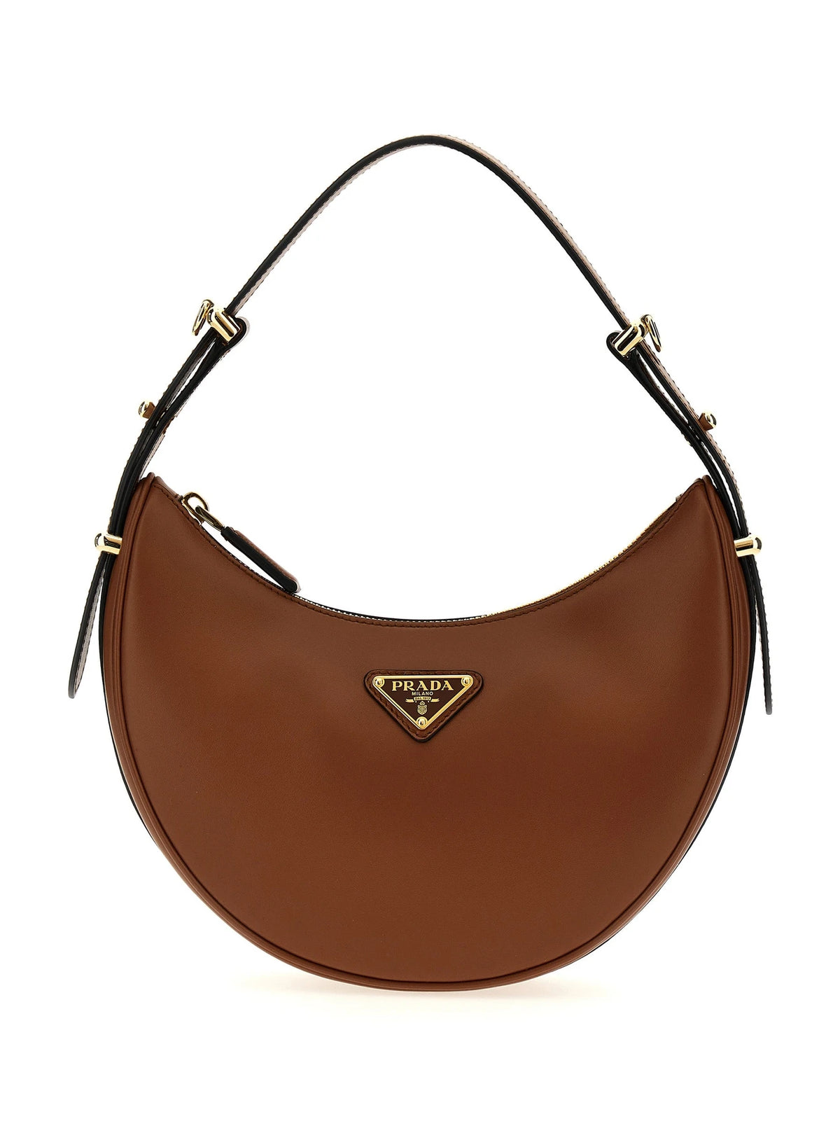 Prada Shoulder Bag in brown, Calfskin Leather