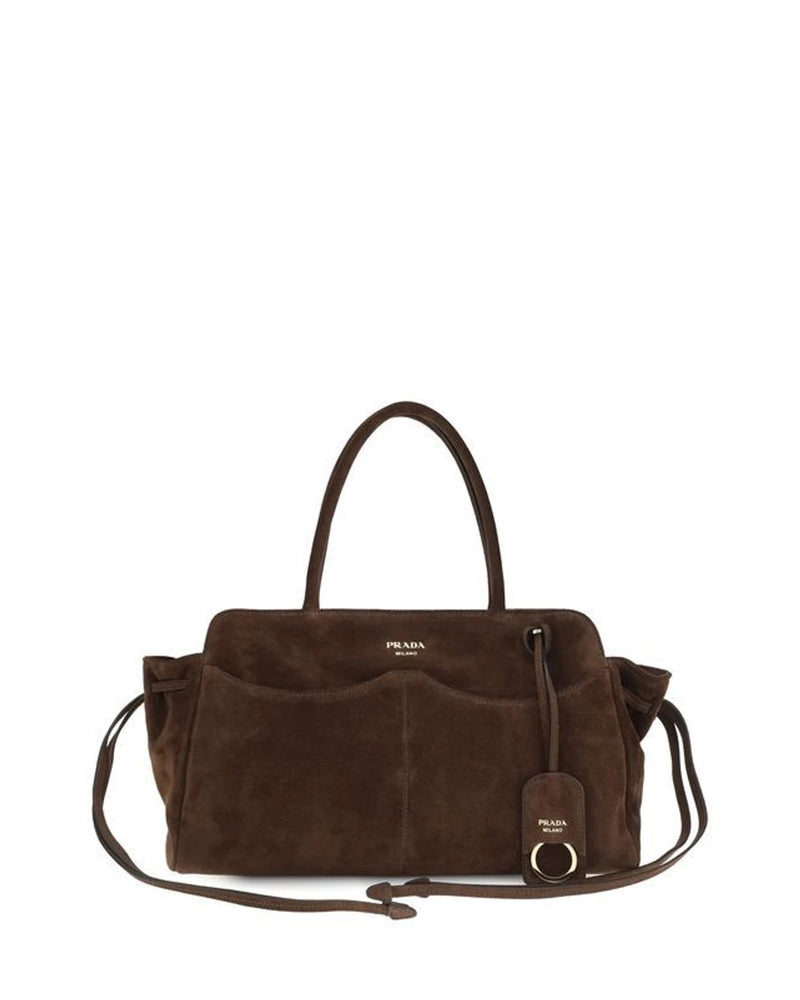 Prada Shoulder Bag in brown, Suede