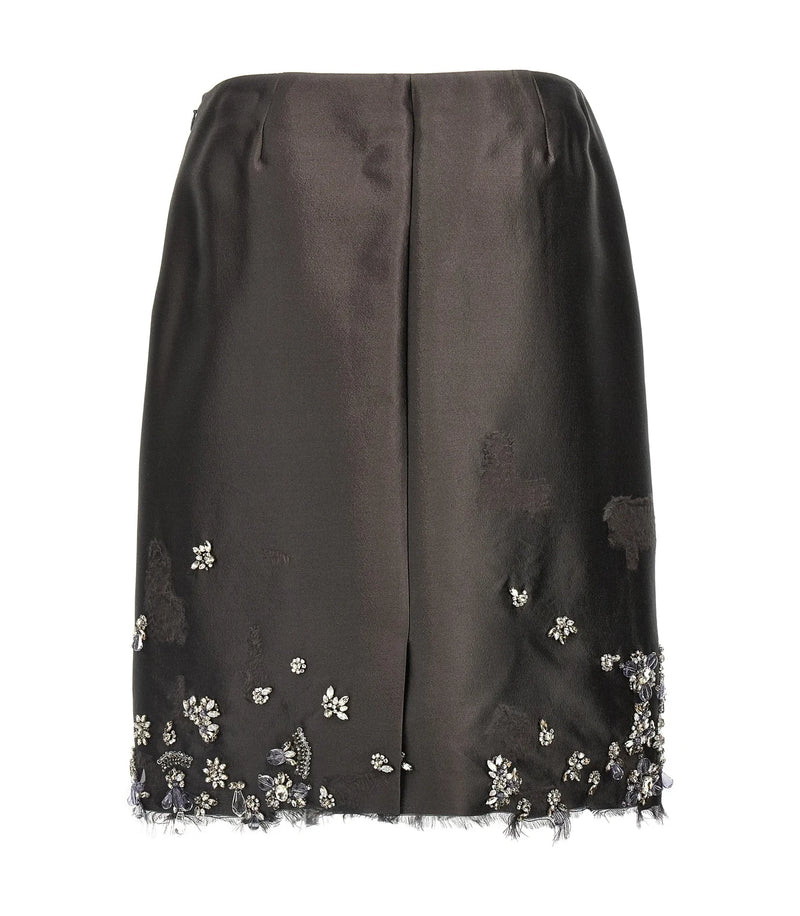 Prada Skirt in gray, Silk — view 2