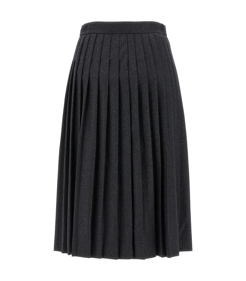 Prada Skirt in gray, Virgin Wool — view 2