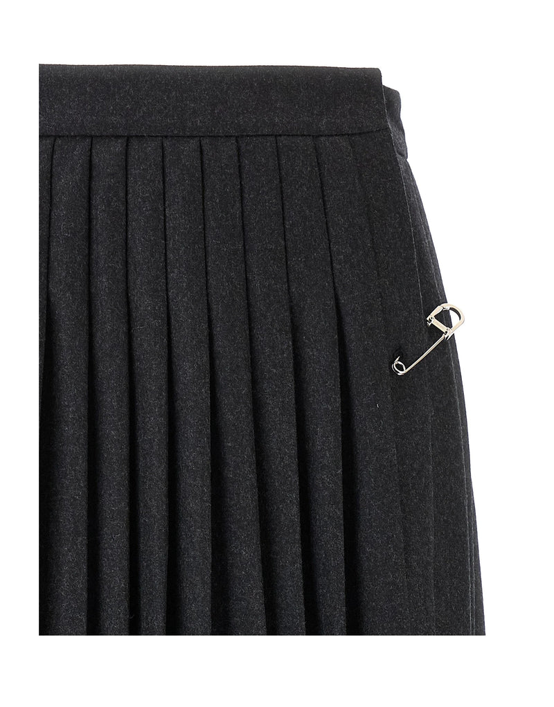 Prada Skirt in gray, Virgin Wool — view 3