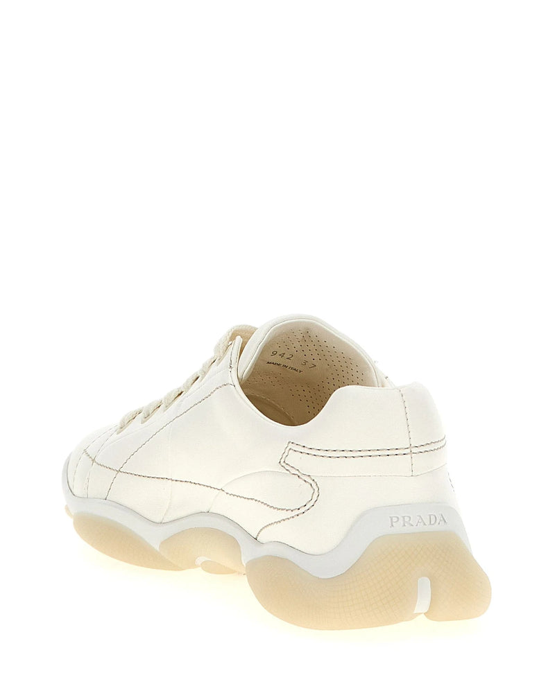 Prada Sneakers in white, Lamb Leather — view 3