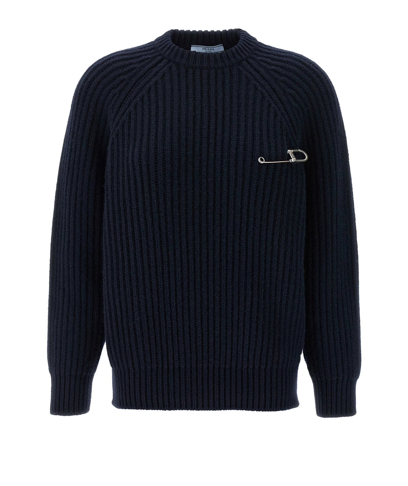 Prada Sweater in navy, Virgin Wool