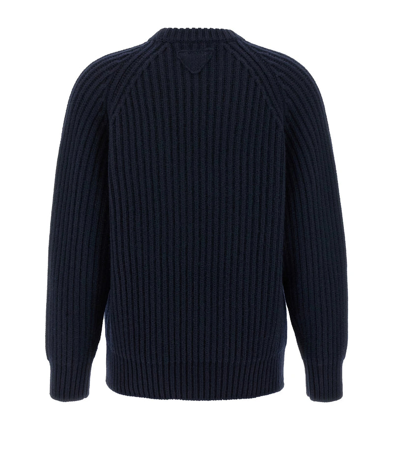 Prada Sweater in navy, Virgin Wool — view 2