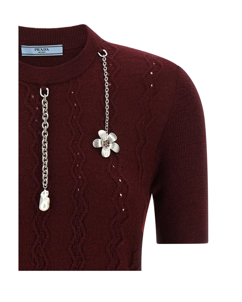 Prada Sweater in red, Virgin Wool — view 3