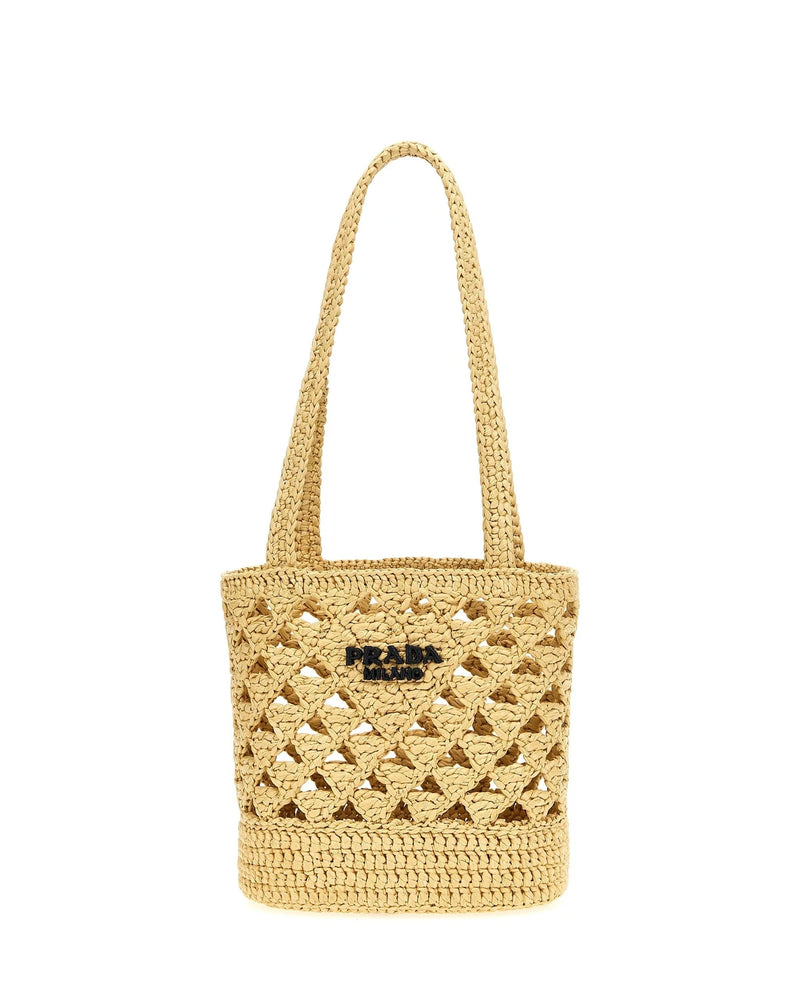 Prada Tote Bag in beige, Viscose