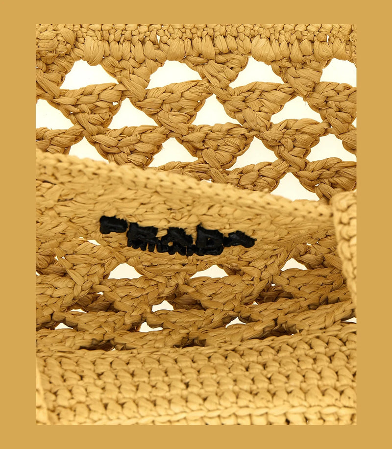 Prada Tote Bag in beige, Viscose — view 4