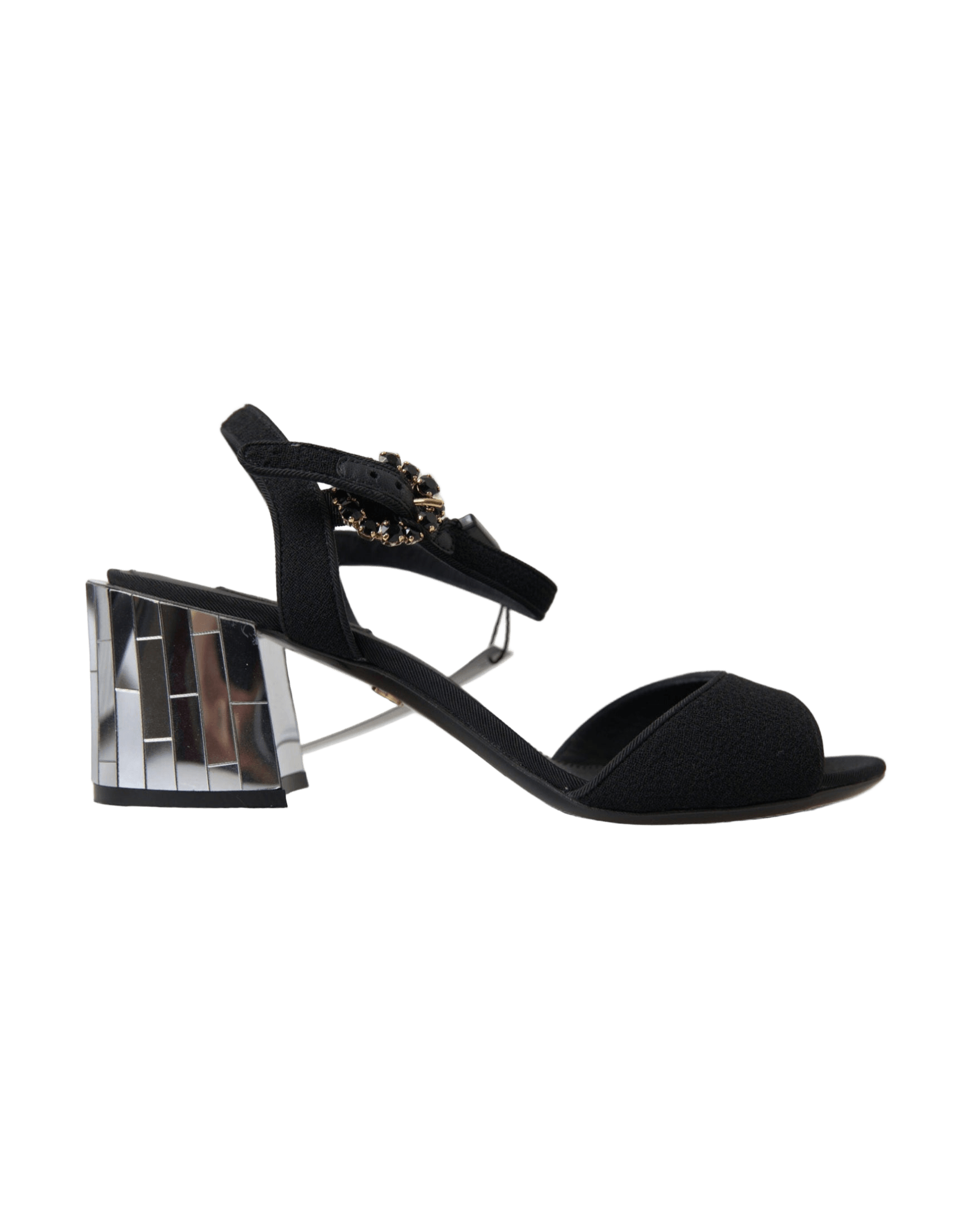 Dolce & Gabbana Elegant Ankle Strap Sandals With Mirror Heels Glam Steals