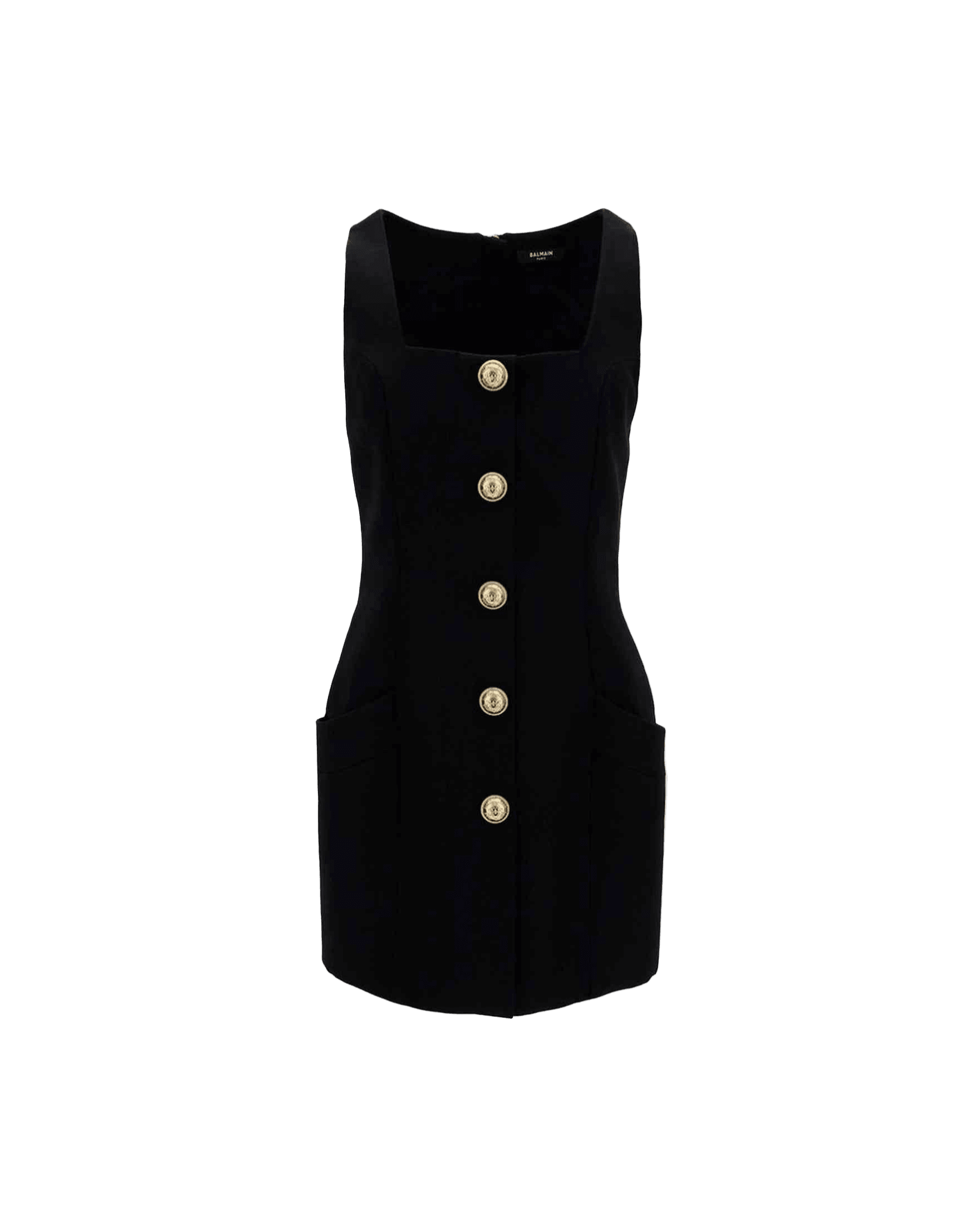 Balmain Black Wool Dress Glam Steals