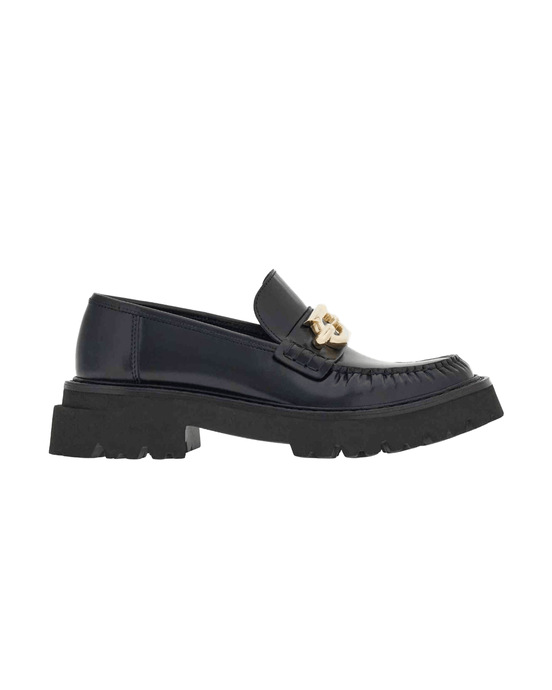 Salvatore Ferragamo Leather Gancini Buckle Loafers Glam Steals