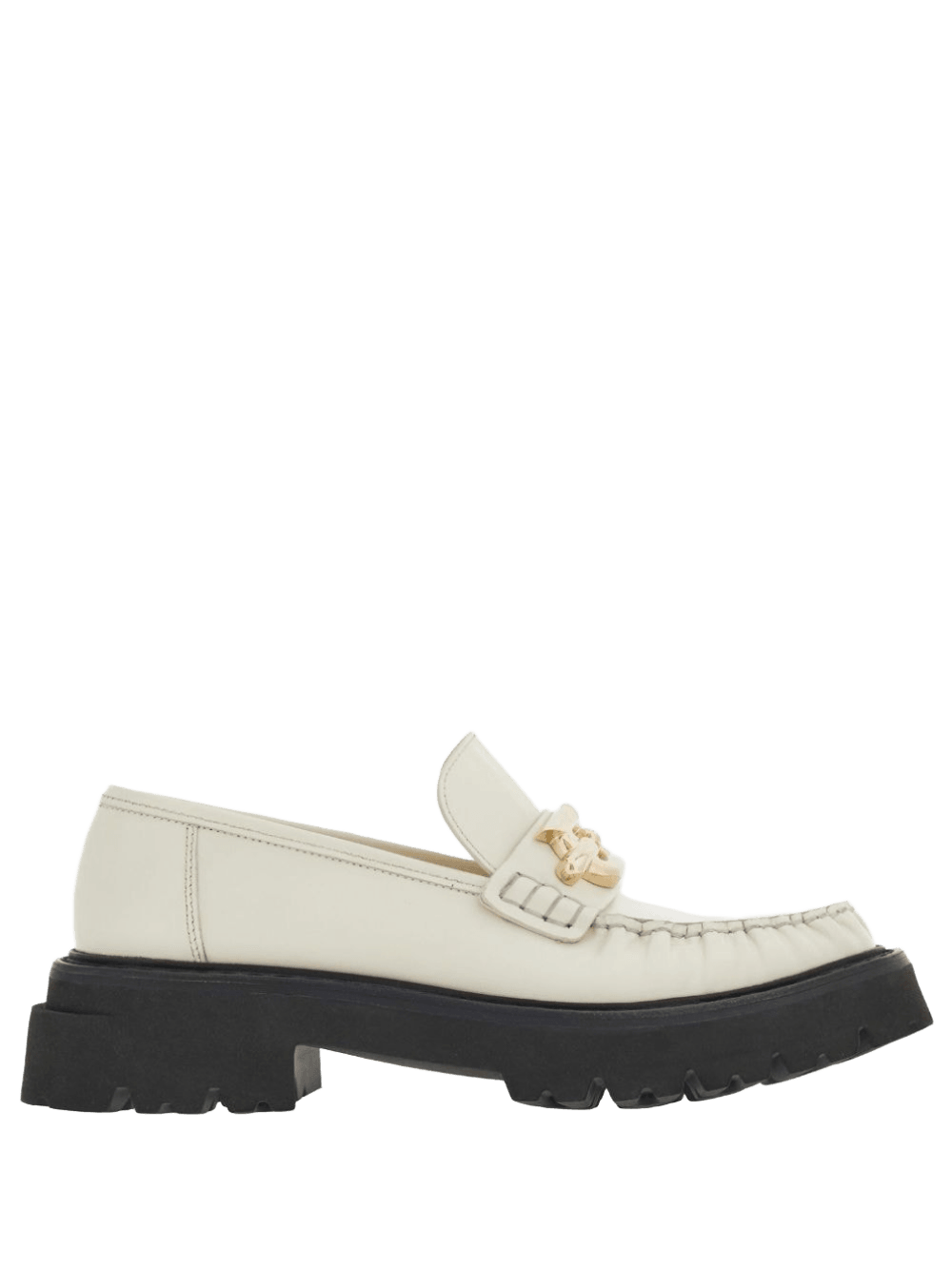 Salvatore Ferragamo Leather Gancini Plaque Loafers Glam Steals