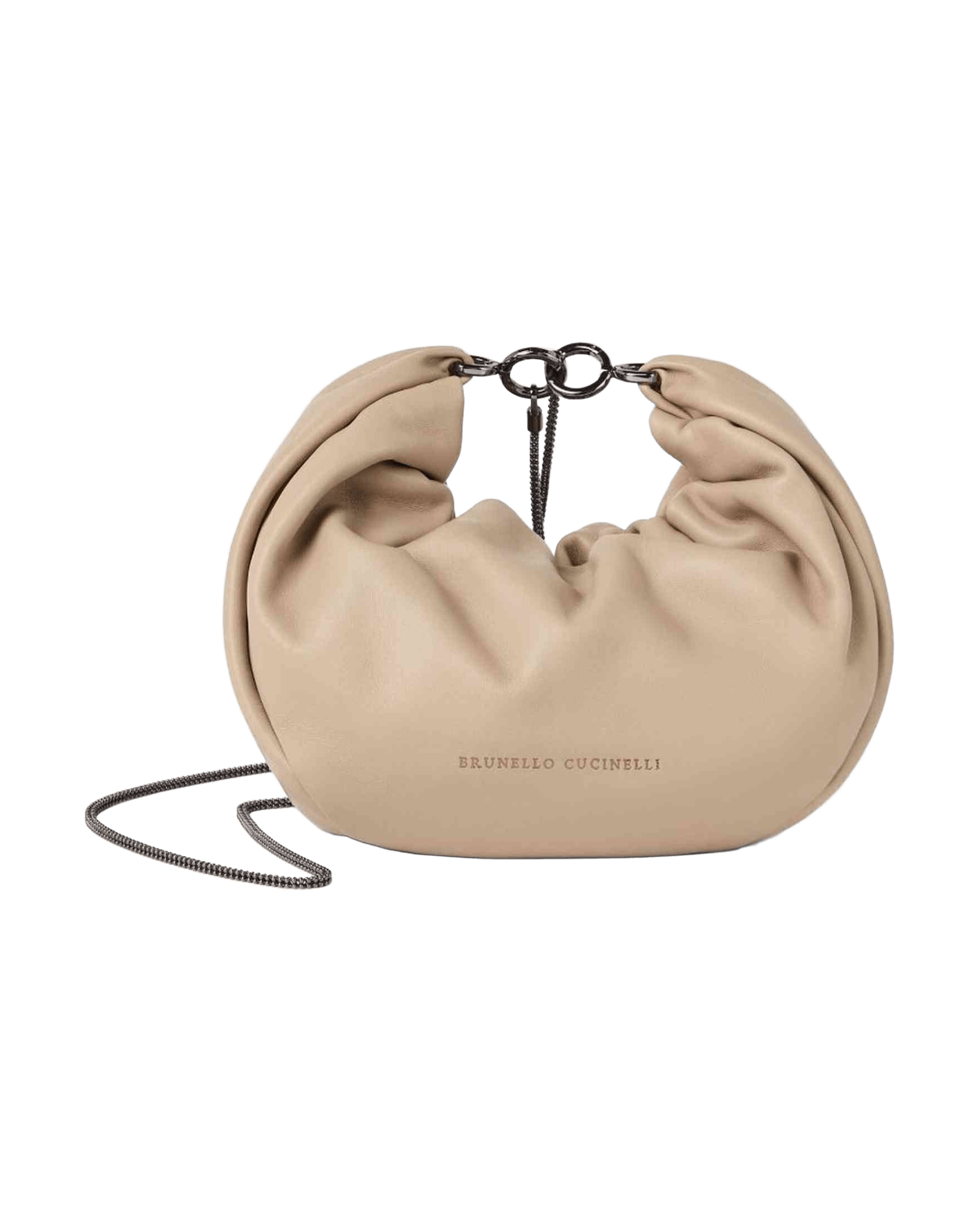 Brunello Cucinelli Monili Shoulder Bag with Chain Glam Steals