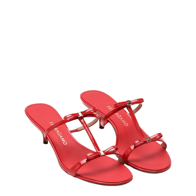 Salvatore Ferragamo Red Flame Mini Bow Sandals Glam Steals