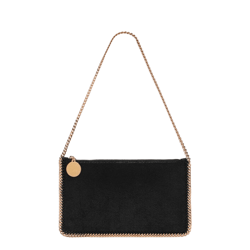 Stella Mccartney Black Falabella Clutch Shoulder Bag Glam Steals