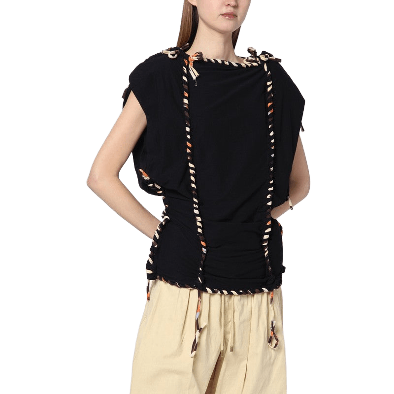 Isabel Marant Black Cotton Top Zohra Glam Steals