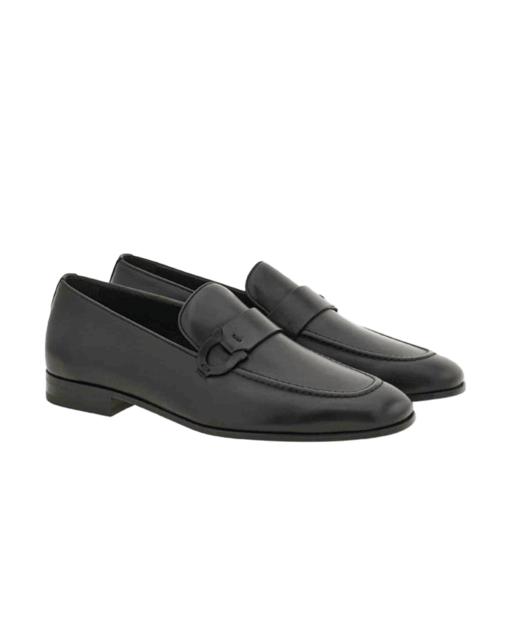 Salvatore Ferragamo Black Loafer with Gancini Logo Glam Steals